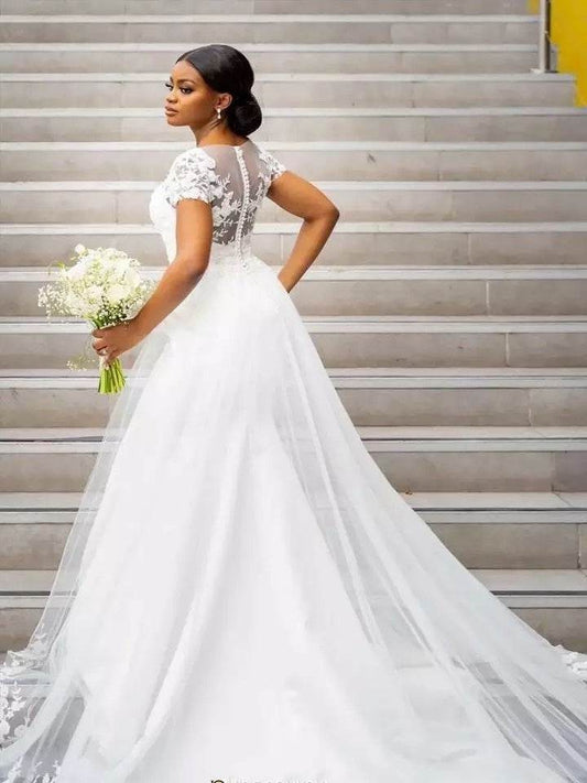 FashionCustom Wedding Gown Bridal Dresses - Mubimart