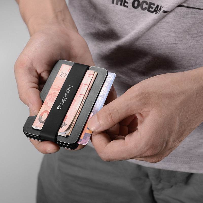 Mens Multifunctional Keychain Pendant Card Case - Mubimart