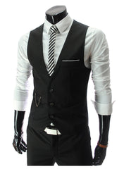 Men's Suit Vest Hairstylist Korean Style Slim