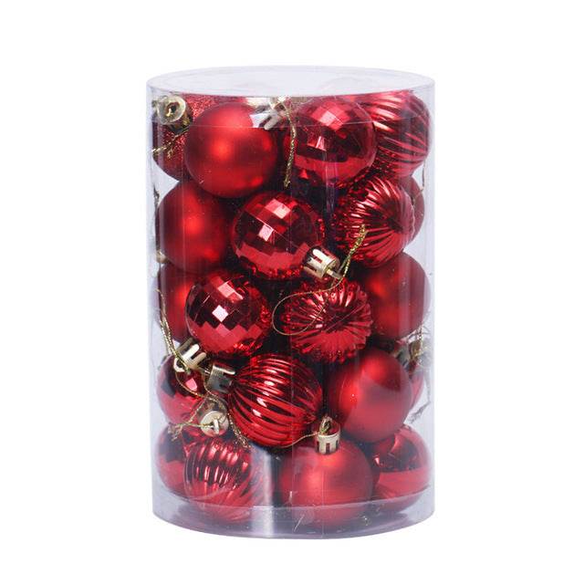 34 Christmas Ball Set 4cm Christmas Ornaments - Mubimart