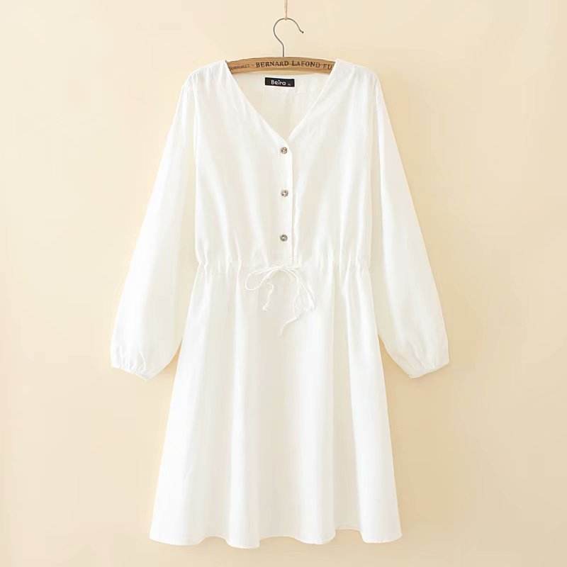 Shirt mid-length dress - Mubimart