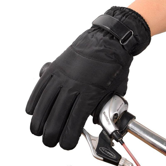 Satin gloves rainproof ski cotton gloves - Mubimart