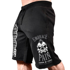 Men's sports leisure running workout printed cotton shorts