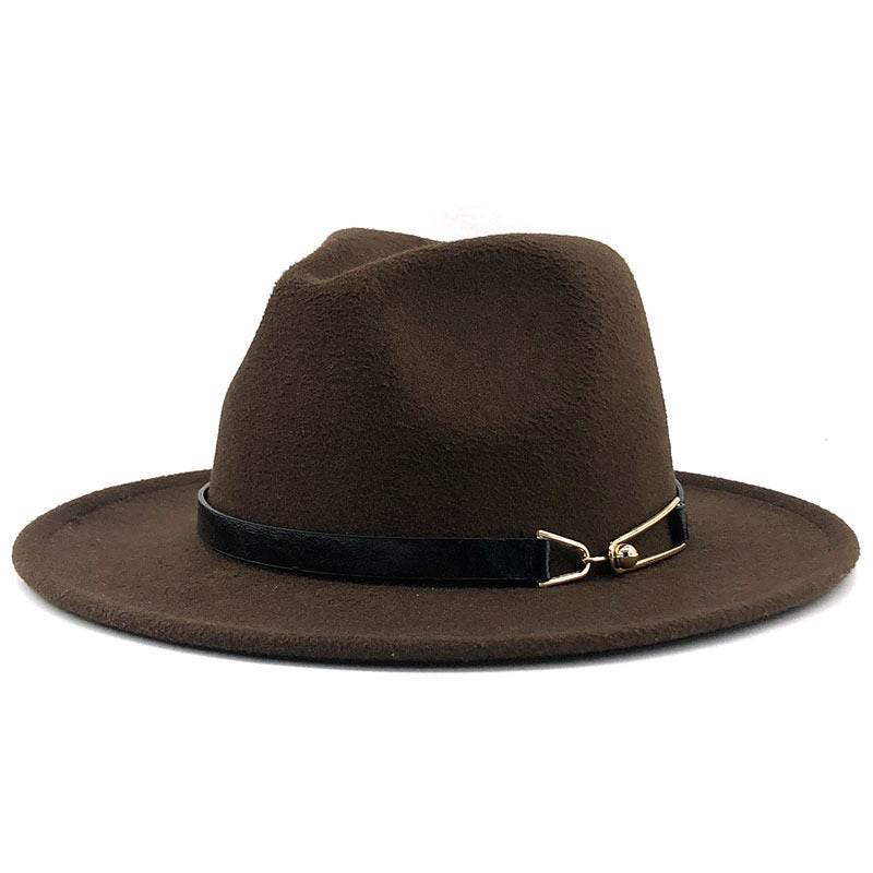 Popular Fedora British Vintage Top Fashion Ladies Woolen Hat - Mubimart