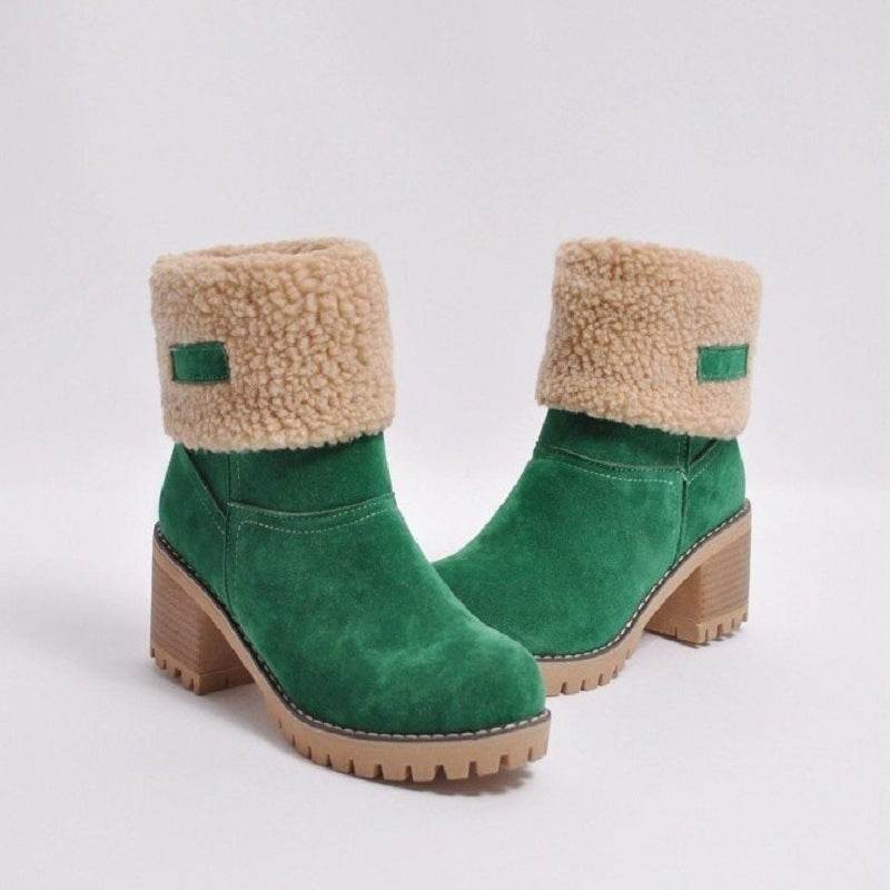 FUR ANKLE BOOTS - Mubimart