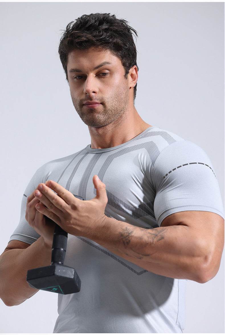 Quick-drying T-shirt Workout Clothes Summer Running Quick-drying T-shirt - Mubimart
