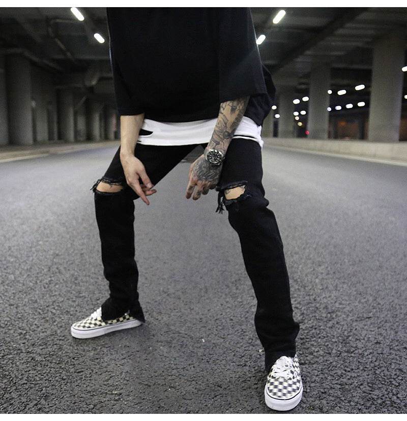 Slim-fit zippered jeans - Mubimart