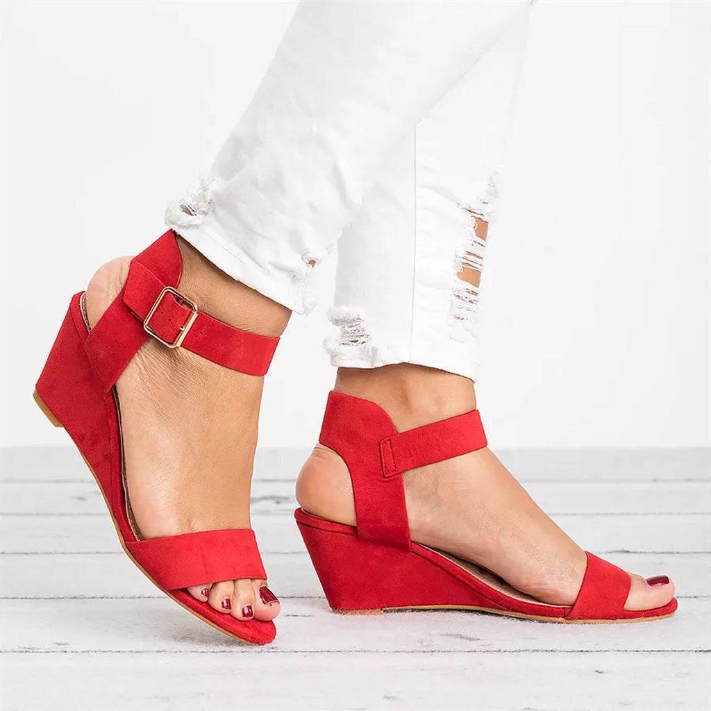 Women's high-heeled wedge sandals - Mubimart