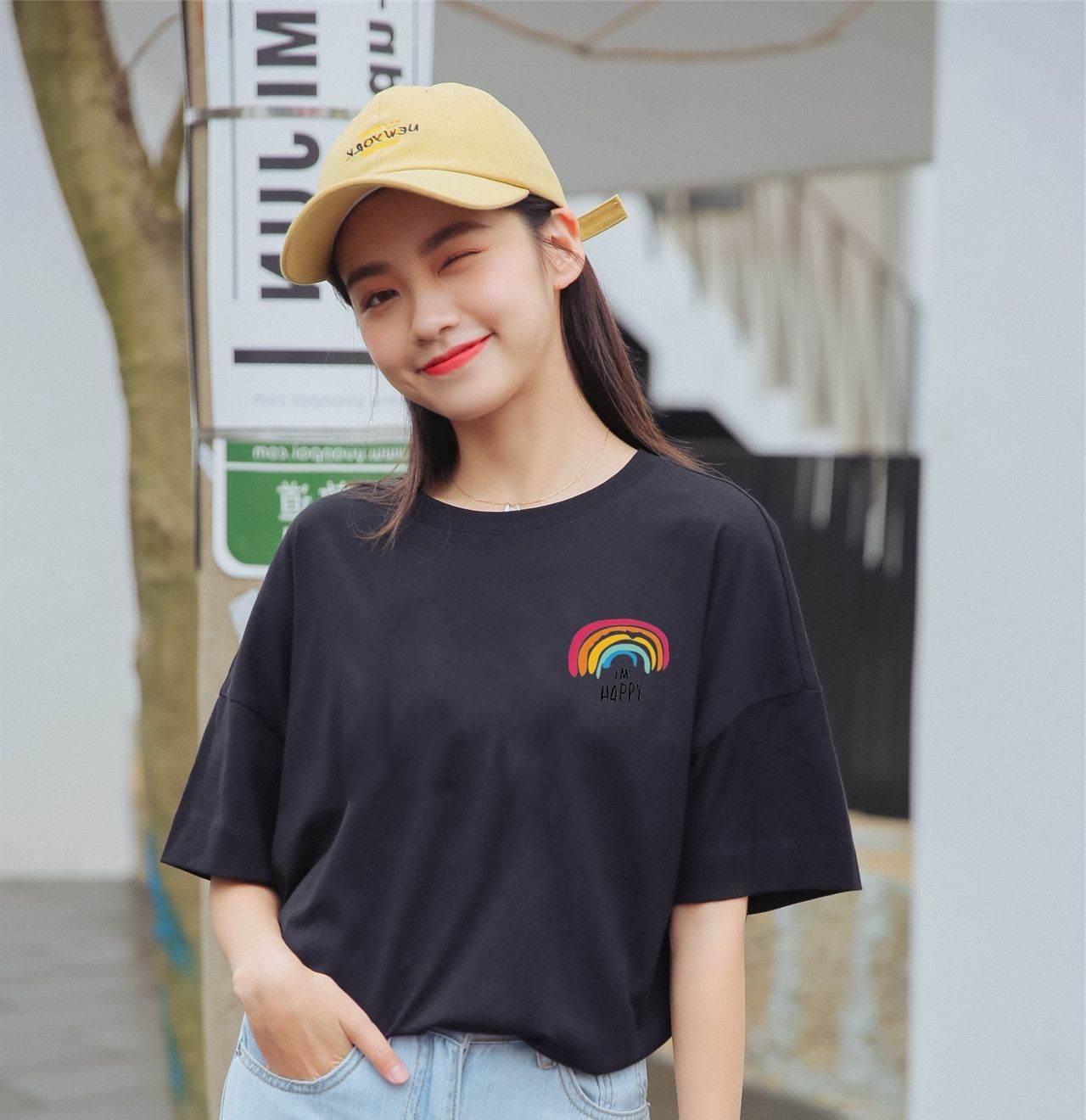 Women's loose summer plus size t-shirt - Mubimart