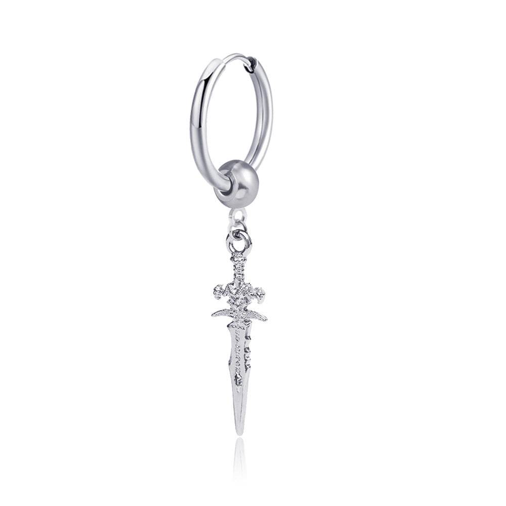 Mens Personalised Vintage Rattle Arrow Earrings - Mubimart