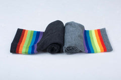 Rainbow long socks fall and winter knee socks - Mubimart -  