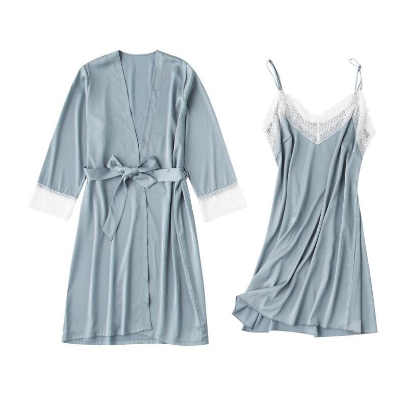 Ice silk strapless nightgown - Mubimart
