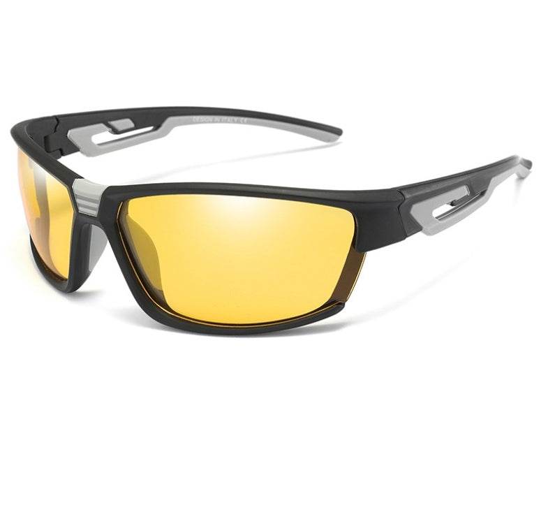 Men Polarized Sunglasses Designer Vintage Men Square Coating Driving Sun Glasses - Mubimart