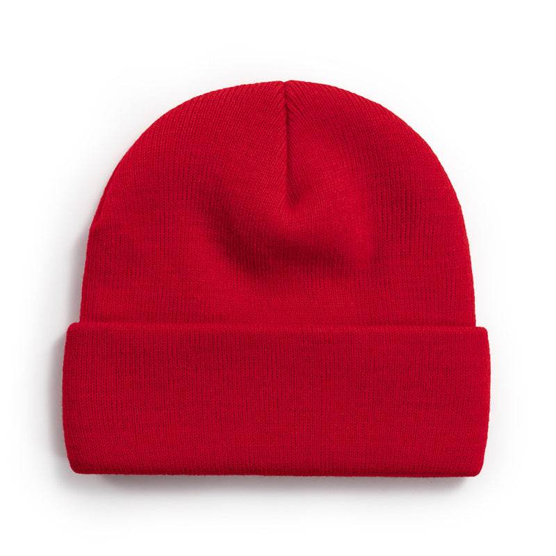 Light Board Knitted Hat Solid Color - Mubimart