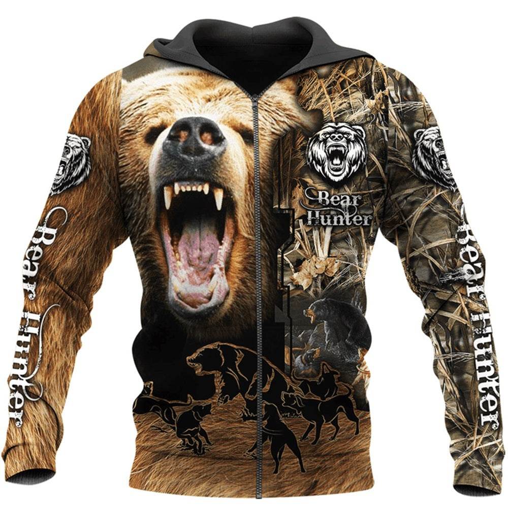 Hunting Camo 3D Printed zipper Hoodies For Men - Mubimart