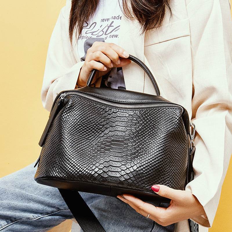 Ellyna Leather Satchel - Mubimart