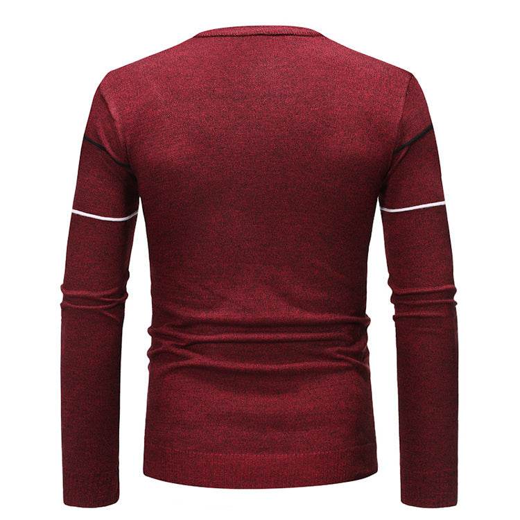 Round neck casual pullover sweater sweater - Mubimart