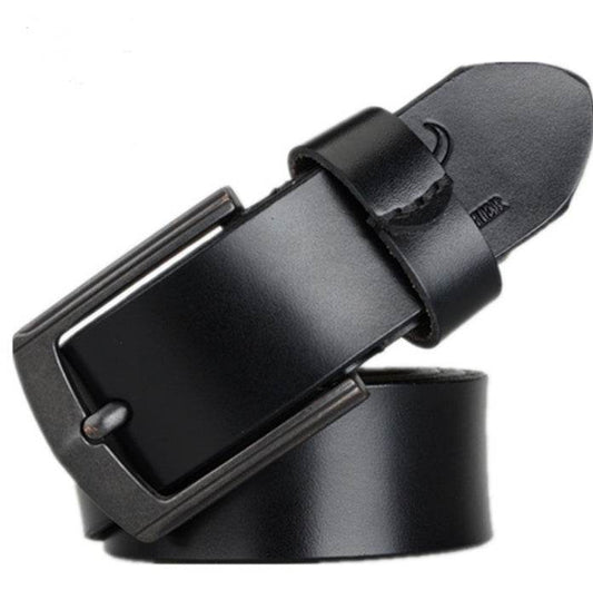 Dynamic buckle leather belt belt - Mubimart