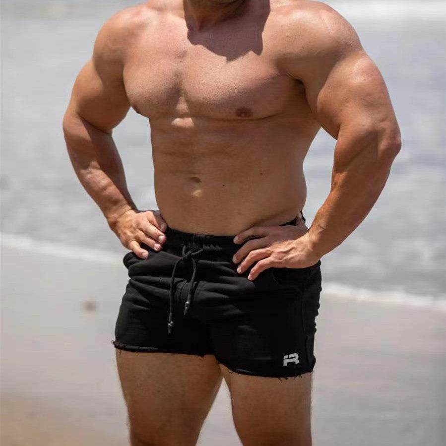 Muscle Workout Brothers Men's Terry Leisure Training Shorts - Mubimart