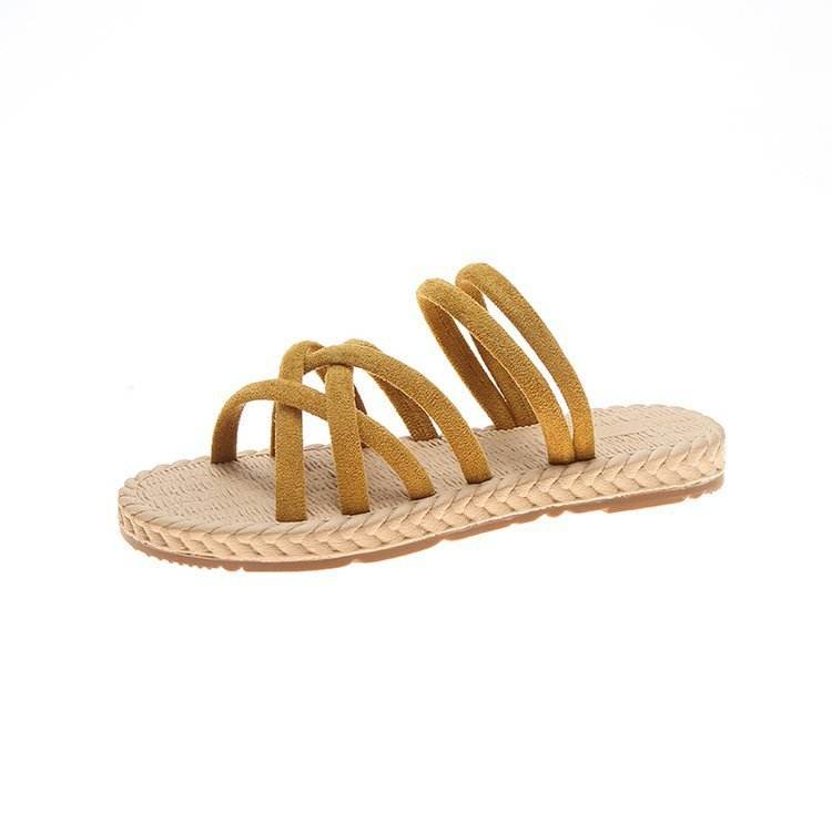 Flat woven sandals - Mubimart