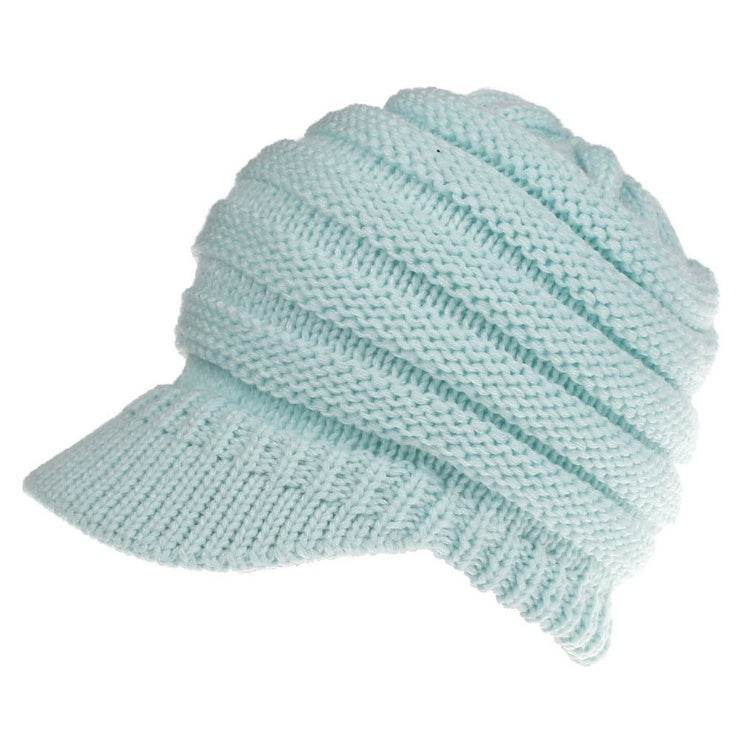 Women Ponytail Beanies Autumn Winter Hats Female Soft Knitting Caps Warm Ladies Skullies - Mubimart