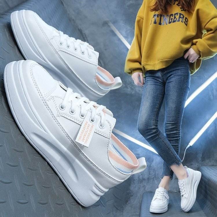 Fashion Sports High Casual Shoes White Shoes Women - Mubimart