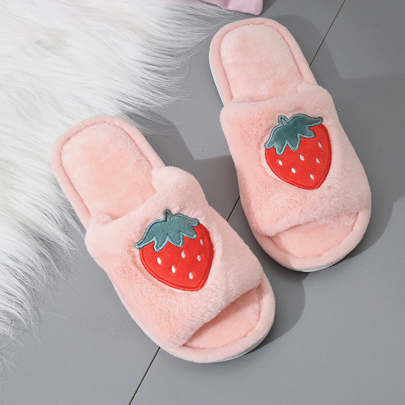 Fruit cotton slippers women - Mubimart -  