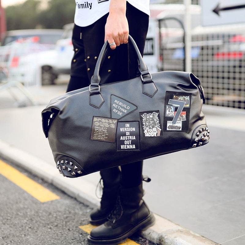 Leather gym bag - Mubimart