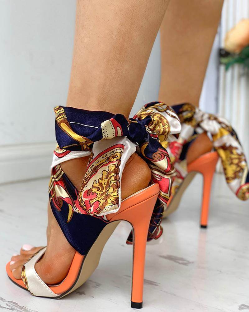 Strappy high heel sandals - Mubimart