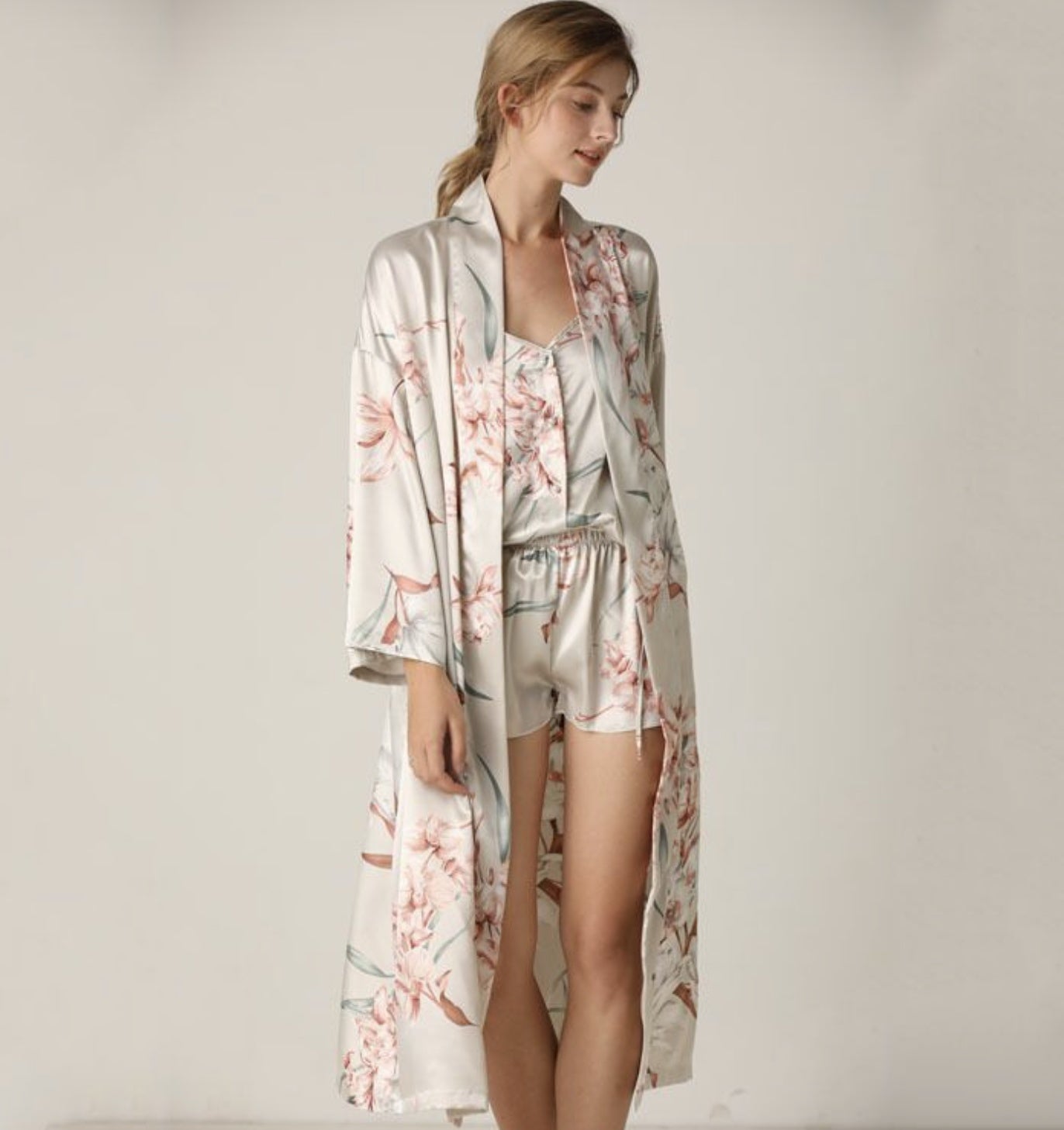 Soft Colours Floral Pajama Set - Mubimart -  