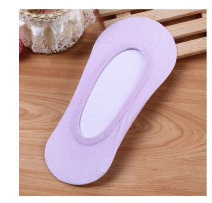Single shoes and socks, home candy color boat socks, socks, socks, non-slip women's floor socks, invisible socks, boneless socks - Mubimart