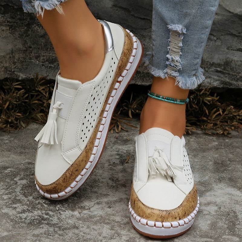 Tassel Flats Loafers Women Casual Cozy Shoes - Mubimart