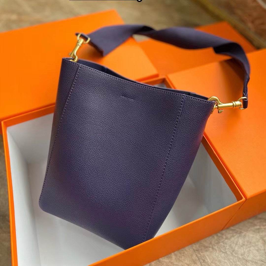 Bucket Bag Single Shoulder Crossbody Leather Women - Mubimart