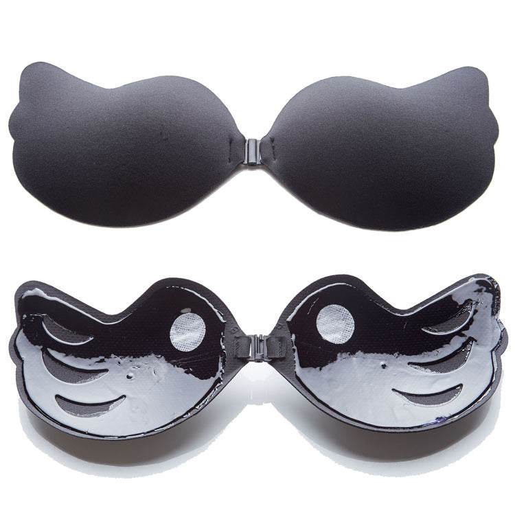 Strapless Black Breast Pad Push Up One-piece Invisible Bra Breathable Safety For Wedding Dress - Mubimart