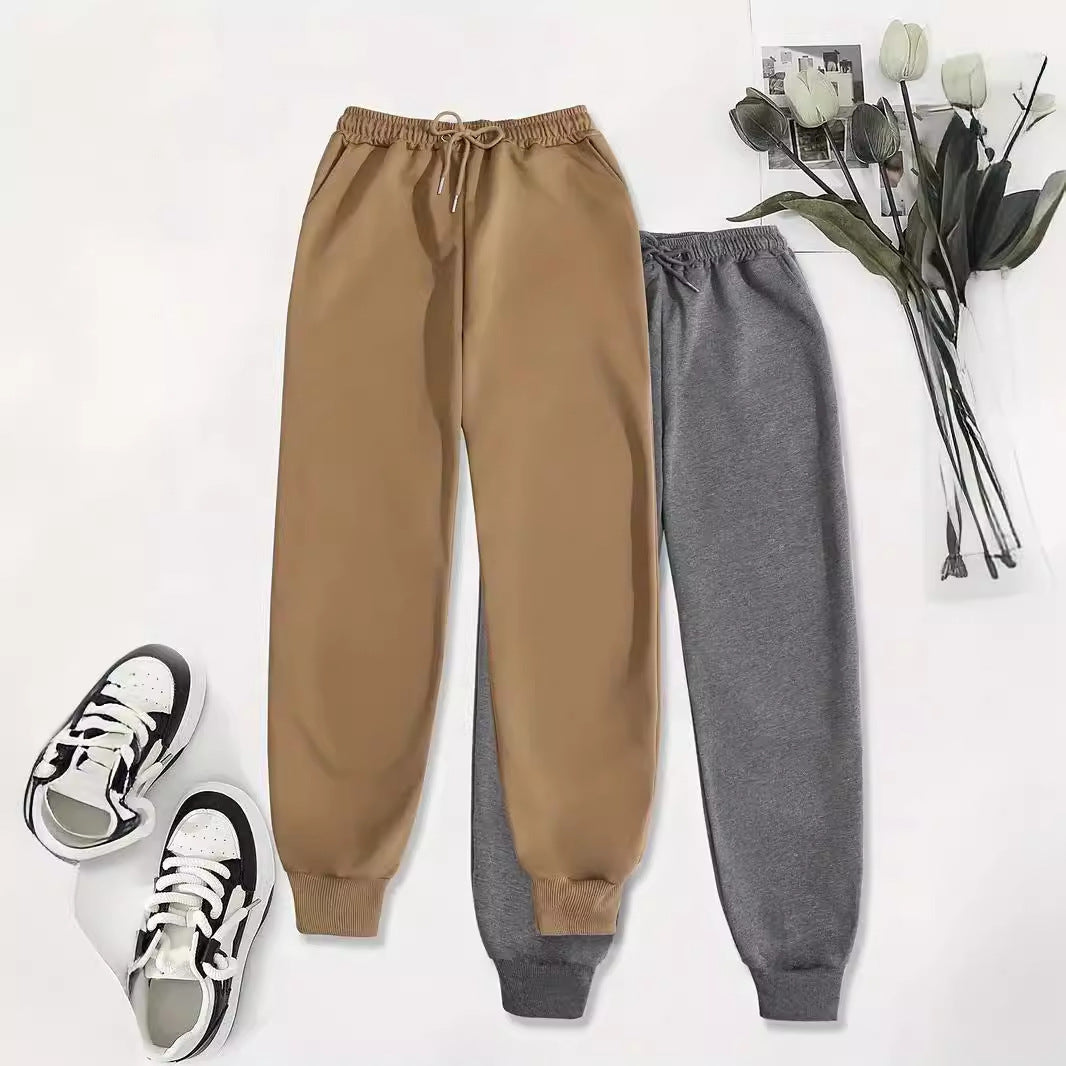 Popular Women's Casual Jogger Pants Straight-leg Pants Slant Pants