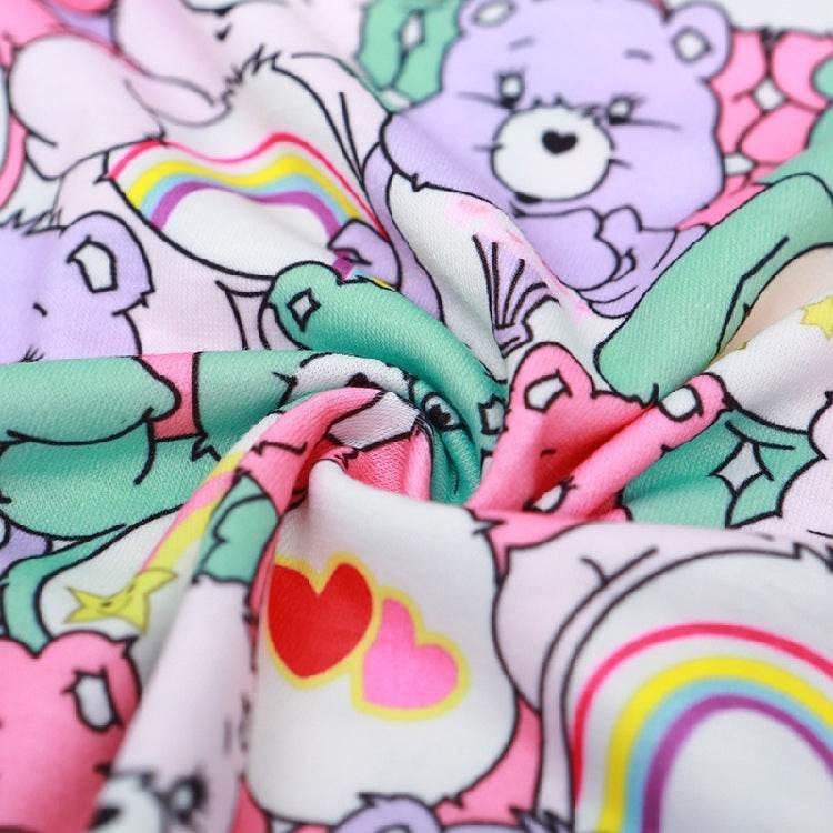 Women T Shirt Colorful Bears Crop Top Cartoon Loose Summer T-Shirt Cotton Kawaii Tshirt Summer Short Tee Letter Tops - Mubimart