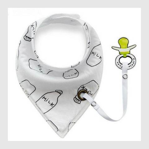 Bib with Pacifier Clip - Mubimart
