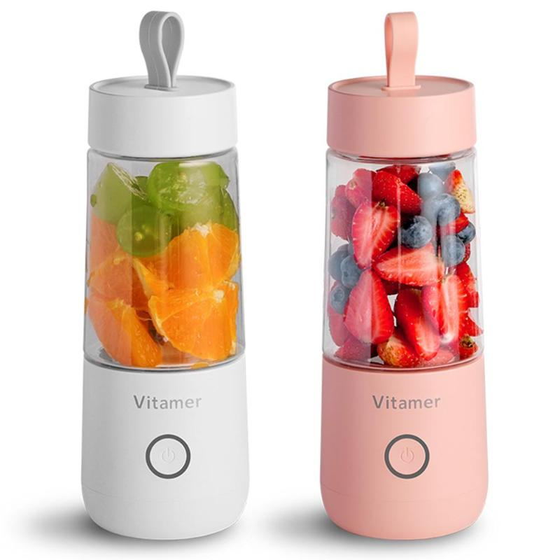 350ml Portable Blender Juicer Electric USB Rechargeable Mixer Smoothie Slushy Cup Juice Blender Bottle USB Charging Kitchen Gadgets - Mubimart -  