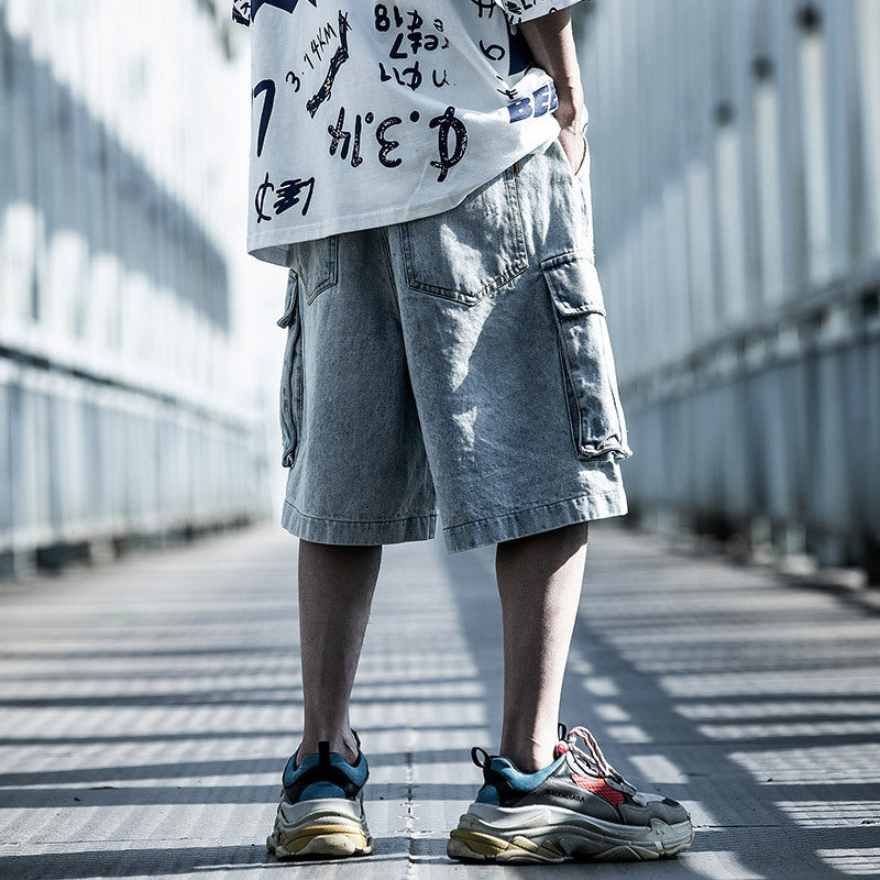 Lockere Jeansshorts für Herren