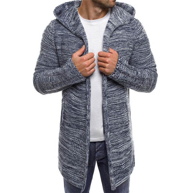 Mens Hoode Trench Cardigan Blouse Outwear Padded Down Winter - Mubimart