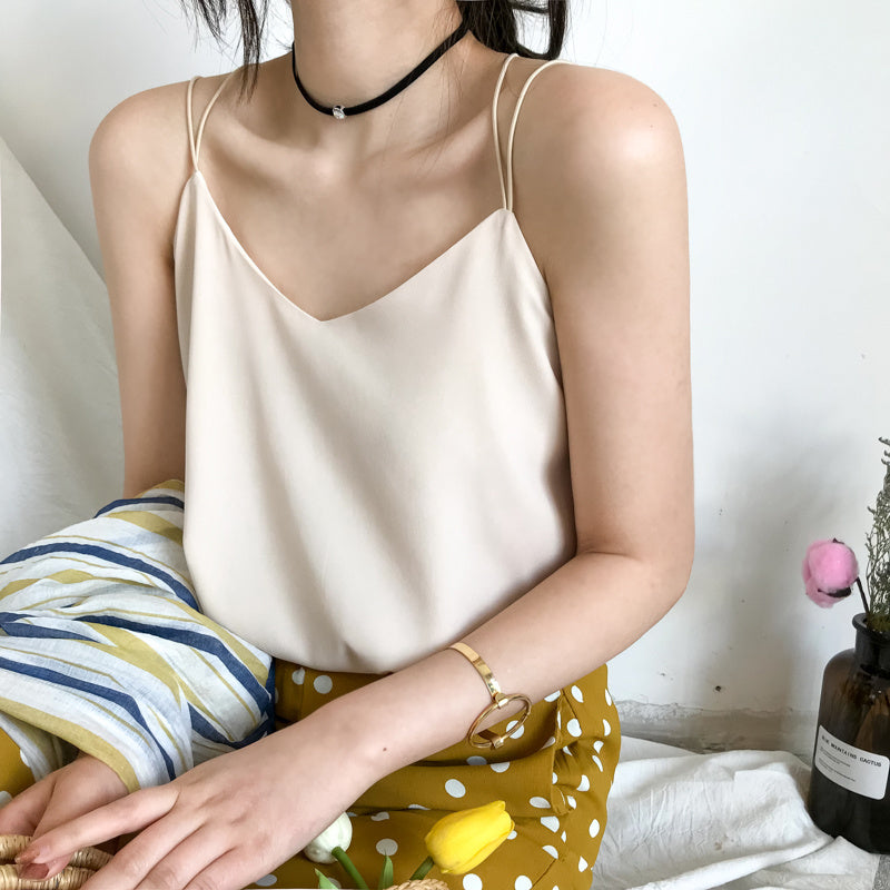 Loose chiffon camisole - Mubimart -  