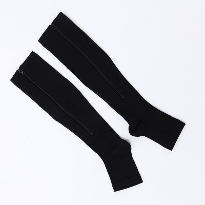 Elastic socks sports compression socks compression zipper socks - Mubimart -  