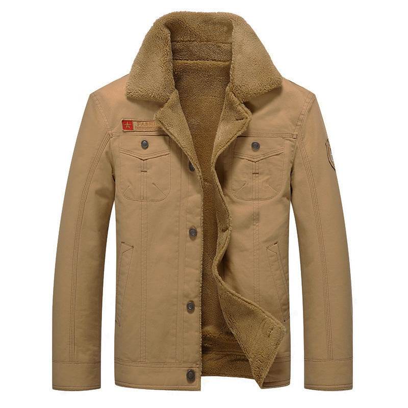 Collar Fleece Jacket - Mubimart