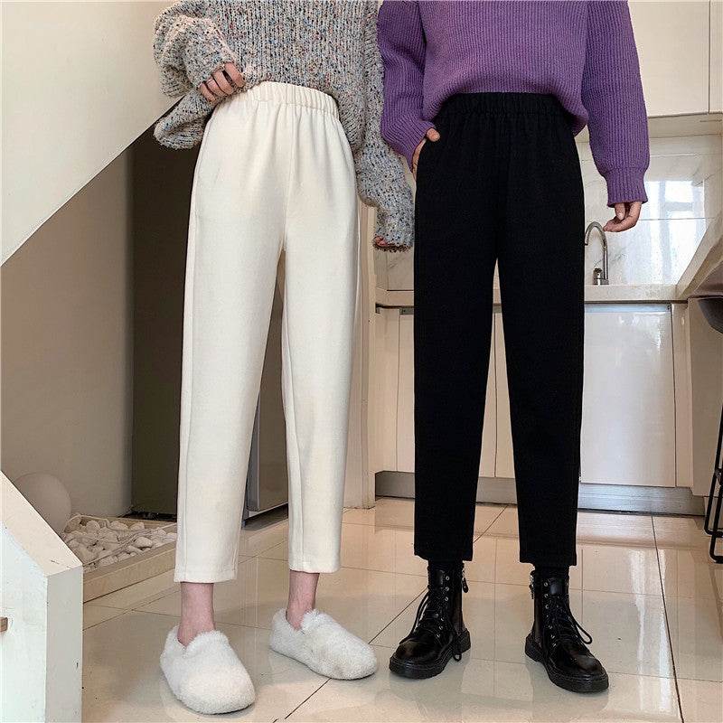 Woolen radish casual Capris - Mubimart