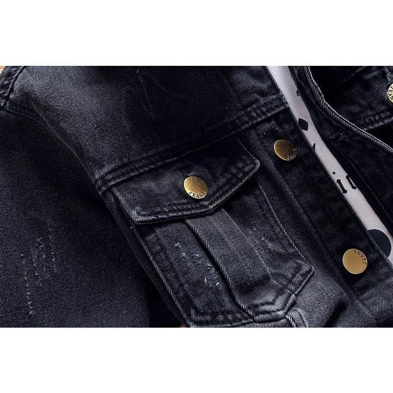Denim jacket men's jacket - Mubimart