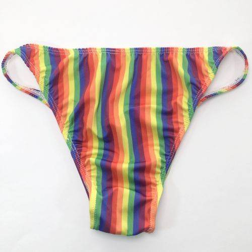 Narrow waist briefs, half-pack hip men's underwear, swimming material - Mubimart