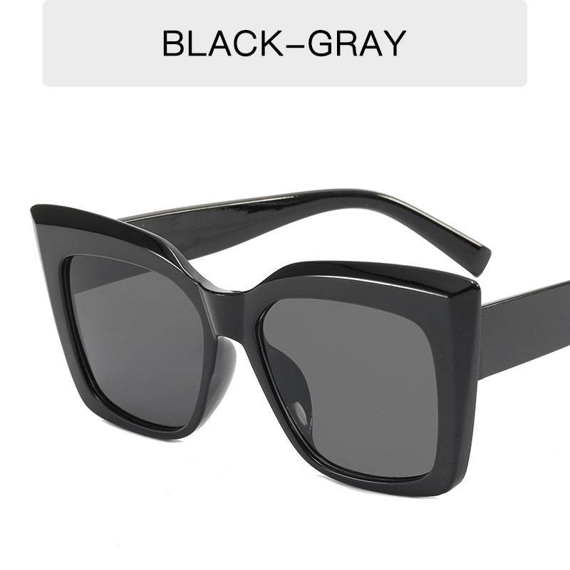 Women's Fashion Catwalk Large Frame Cat Eye Sunglasses - Mubimart