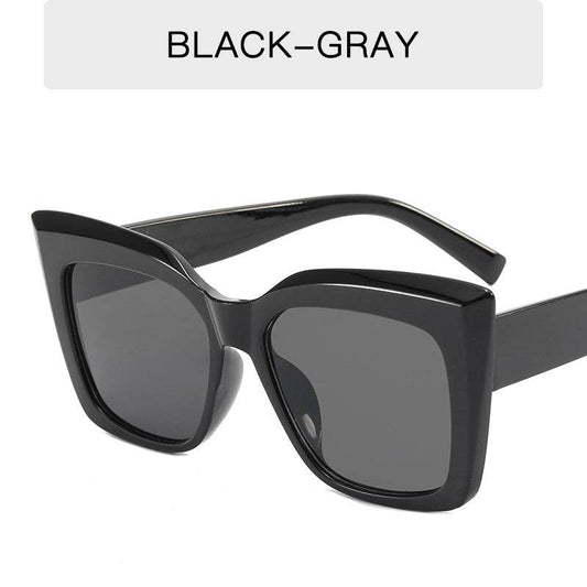 Women's Fashion Catwalk Large Frame Cat Eye Sunglasses - Mubimart