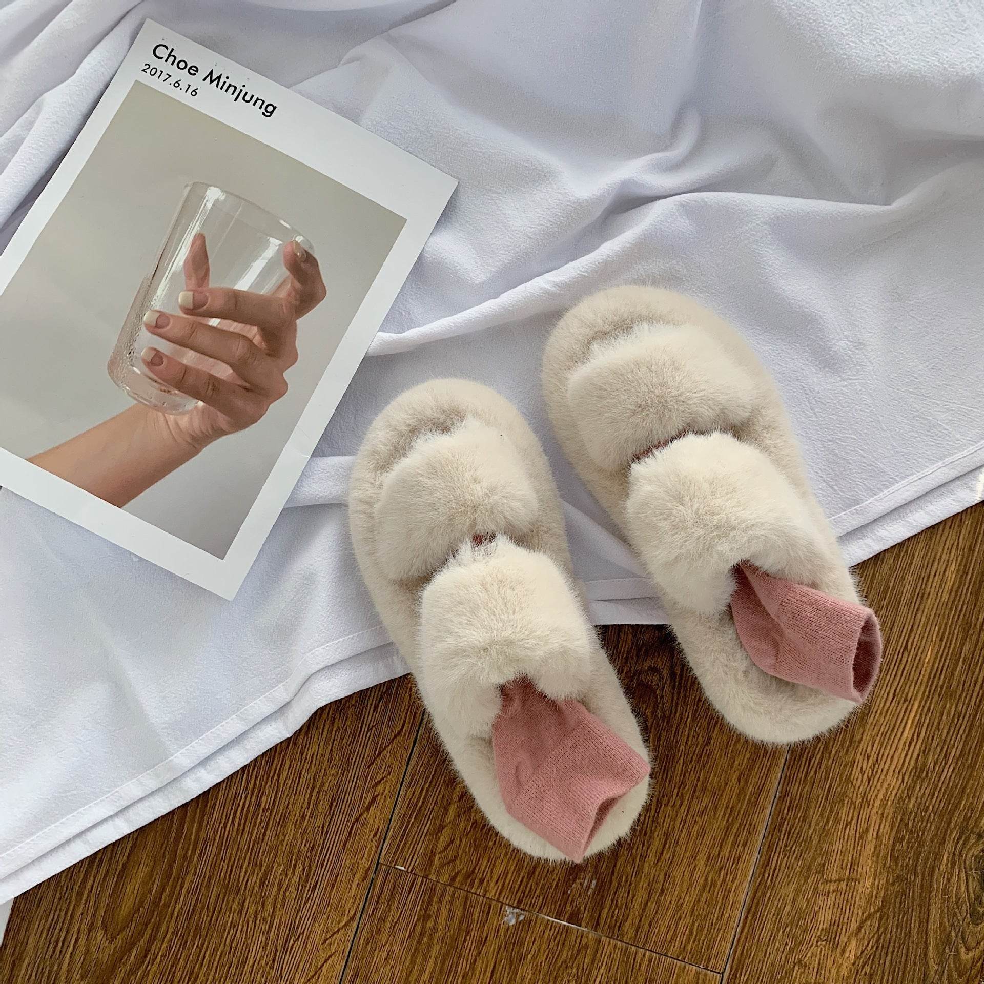 Hairy slippers for women - Mubimart