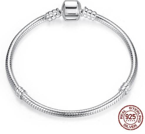 Luxury 100% 925 Sterling Silver Charm Chain Fit Original Bracelet Bangle for Women Authentic Jewelry Pulseira Gift XCHS902 - Mubimart